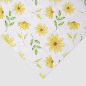 Geel groen bloemenpatroon tissuepapier (Detail)