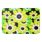 Geel groen bloempatroon badmat (Voorkant)
