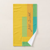 Geel groen blok Modern Handdoeken (Handdoek)