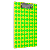 Geel Groen Checker Diamant Patroon Klembord (Rechts)