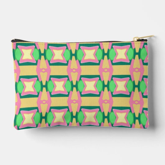 Geel Groen en Roze Pastel Abstract Patroon Etui (Achterkant)