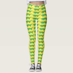 Geel groen gator Alligator Crocodile Crococ Animal Leggings