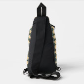 Geel Groen Geruit Diamantpatroon Sling Bag (Achterkant)