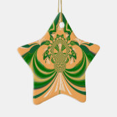 Geel groen ontwerp. keramisch ornament (Rechts)