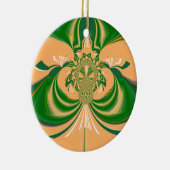 Geel groen ontwerp. keramisch ornament (Rechts)