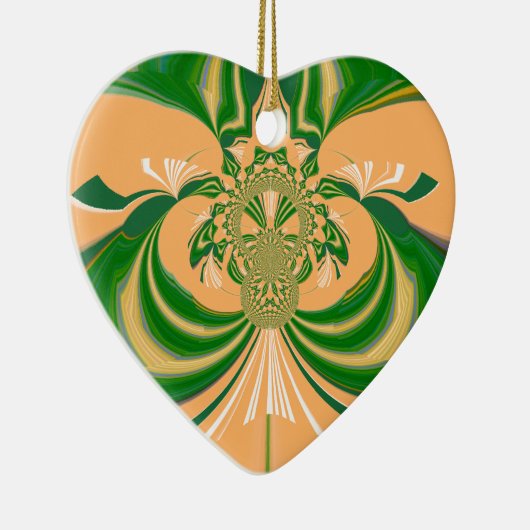 Geel groen ontwerp. keramisch ornament (Rechts)