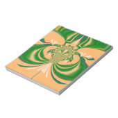 Geel groen ontwerp. notitieblok (Gedraaid)