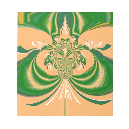 Geel groen ontwerp. notitieblok (Voorkant)