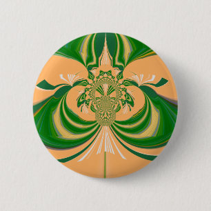 Geel groen ontwerp. ronde button 5,7 cm