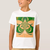 Geel groen ontwerp. t-shirt (Voorkant)