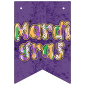Geel Groen Paarse Mardi Gras bunting banner (Eerste vlag)