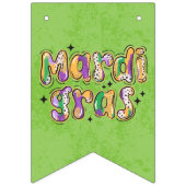 Geel Groen Paarse Mardi Gras bunting banner (Derde vlag)