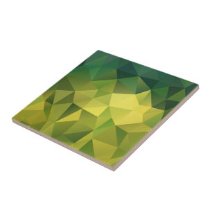 Geel groen patroon tegeltje