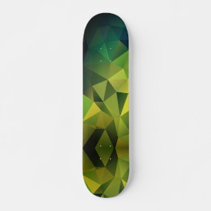 Geel groen patroon, veelhoek skateboard