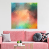 Geel Groen Rood Blauw Moderne Abstracte Kunst Canvas Afdruk (Insitu (Woonkamer))