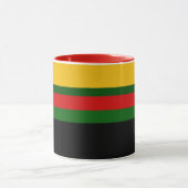 Geel Groen Rood Zwart Kleur Block Design Mok (Midden)