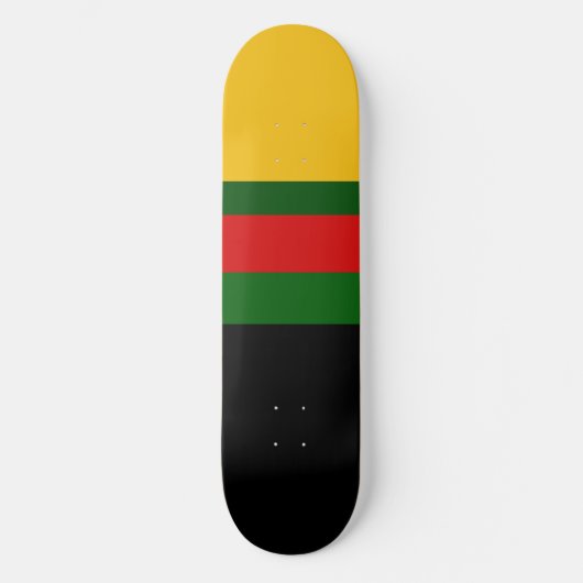 Geel Groen Rood Zwart Kleur Block Design Skateboard (Voorkant)