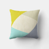 Geel Groen Sinaasappel en Tan Modern Geometric Kussen (Achterkant)