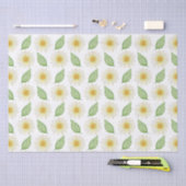 Geel, Groen Waterverf Zomer Daisy Pattern Tissuepapier (Craft)