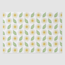 Geel, Groen Waterverf Zomer Daisy Pattern