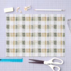 Geel Groen Wit Plaid Strepen Verjaardag Tissuepapier