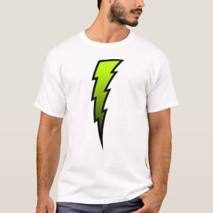 Geel-groene bliksembolt t-shirt