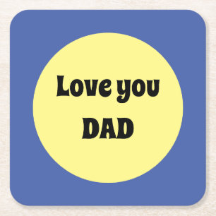 Geel Grote Dot Vierkante Sticker Kartonnen Onderzetter