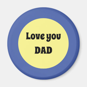 Geel Grote Dot Vierkante Sticker Magneet