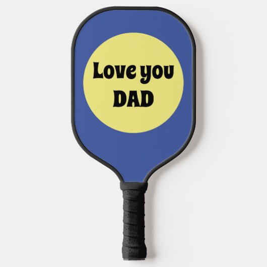 Geel Grote Dot Vierkante Sticker Pickleball Paddle (Voorkant)