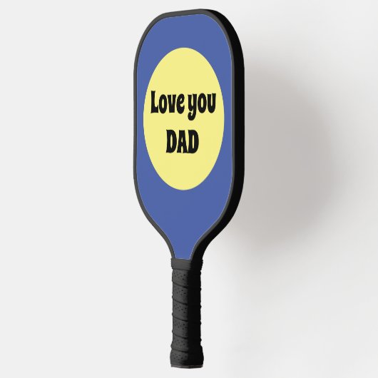Geel Grote Dot Vierkante Sticker Pickleball Paddle (Links)