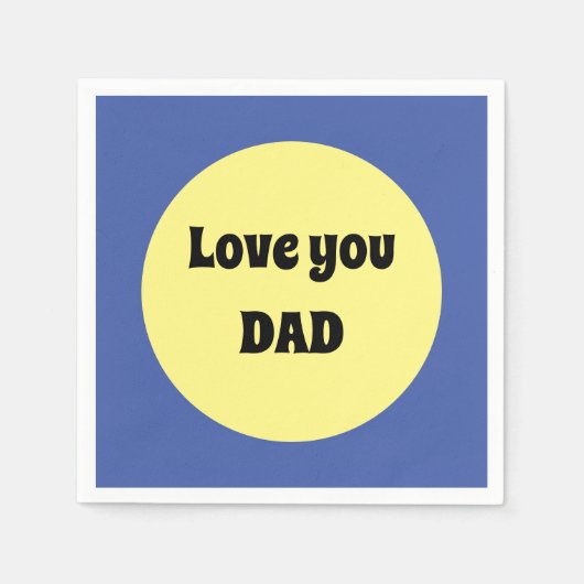 Geel Grote Dot Vierkante Sticker Servet (Voorkant)