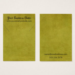 Geel  Grunge Ketting Houder Display Kaart