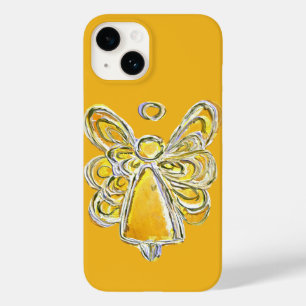 Geel Guardian Angel Art Aangepaste iPhone Case