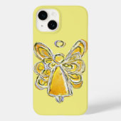 Geel Guardian Angel Art Aangepaste iPhone Case (Achterkant)