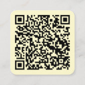 Geel hallo | QR-code Social Media Vierkante Visitekaartje (Achterkant)