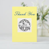 Geel Handfasting Dankkaart Bedankkaart (Staand voorkant)