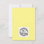 Geel Handfasting Dankkaart Bedankkaart (Achterkant)