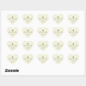 Geel Hart Bedoeld om Trouwhoningpot Favor te Zijn Sticker (Vel)