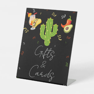 Geel Hart Cactus Feest Liefde Cadeaus & Kaarten Bo Reclamebord Met Voetstuk