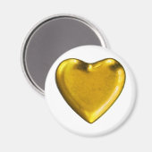 Geel hart magneet (Voorkant / Achterkant)