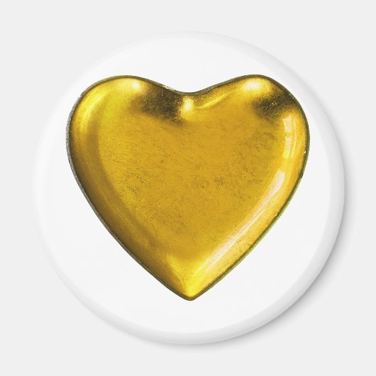 Geel hart magneet (Voorkant)