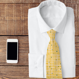 Geel hart stropdas