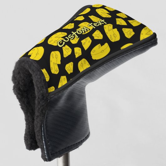 Geel Hoesje van het Kaas Pattern Golf Golfheadcover (3/4 voorkant)