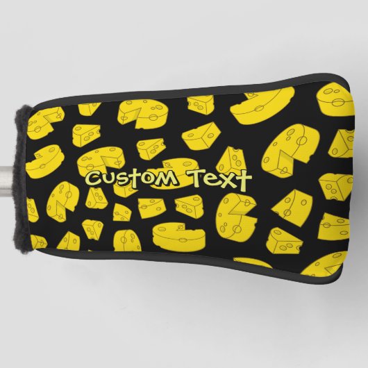 Geel Hoesje van het Kaas Pattern Golf Golfheadcover (Voorkant)