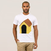 Geel hondenhok Mannen T-shirt (Voorkant volledig)