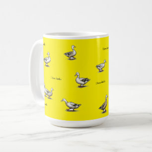 Geel Ik Hou Van Eenden Koffiemok
