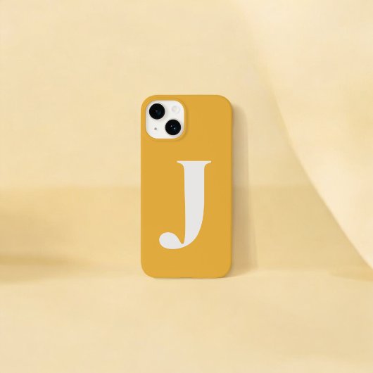 Geel Initiaal Naam Gepersonaliseerd Monogram Ontwe Case-Mate iPhone Case