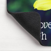 Geel Inspirerend dageloopje Muismat (Hoek)