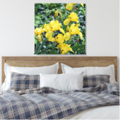 geel iris bloem tuin canvas (Insitu (Slaapkamer))