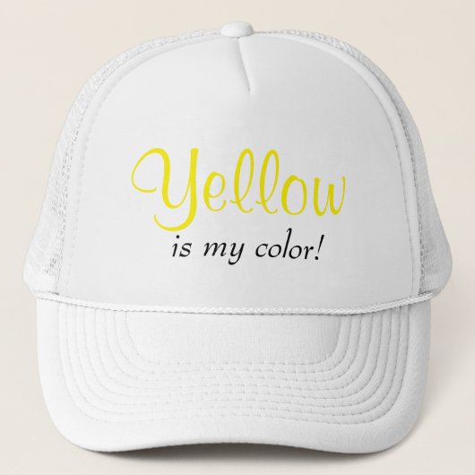 Geel is mijn Colour Quote Cute Trucker Pet (Voorkant)
